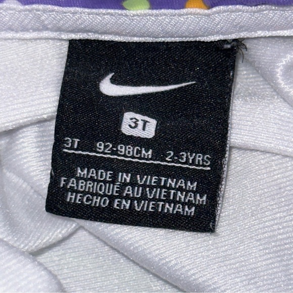 Nike 3T Toddler White Full Zip White Jacket Purple Polka Dot Trim - Picture 13 of 15